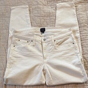 J. Crew // White Denim Skinny Jeans